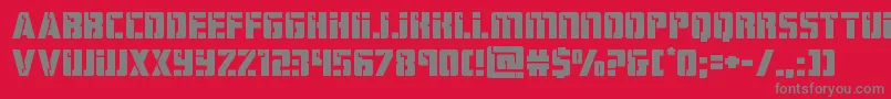 hardscienceexpand Font – Gray Fonts on Red Background