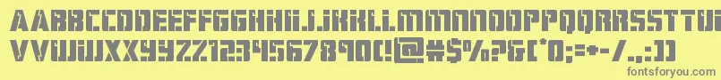 hardscienceexpand Font – Gray Fonts on Yellow Background