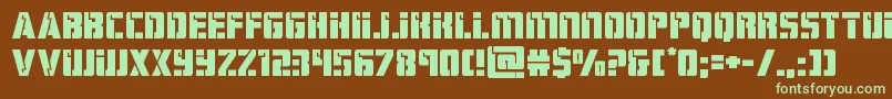 hardscienceexpand Font – Green Fonts on Brown Background