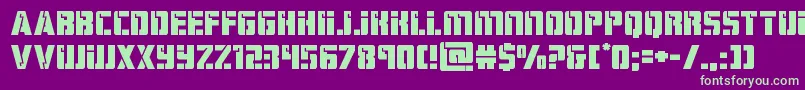 hardscienceexpand Font – Green Fonts on Purple Background