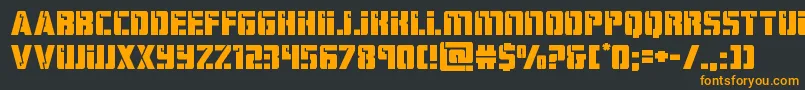 hardscienceexpand Font – Orange Fonts on Black Background