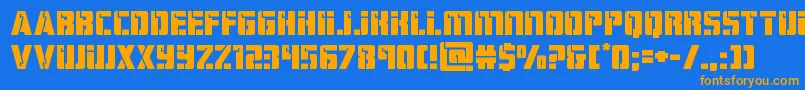hardscienceexpand Font – Orange Fonts on Blue Background