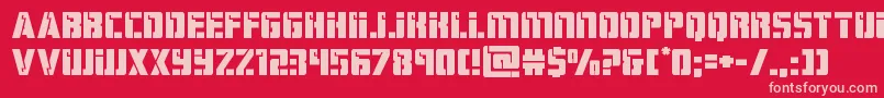 hardscienceexpand Font – Pink Fonts on Red Background