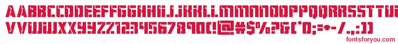 hardscienceexpand-Schriftart – Rote Schriften auf weißem Hintergrund