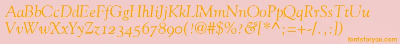 fuente GoudyOldStyleItalicOldStyleFigures – Fuentes Naranjas Sobre Fondo Rosa