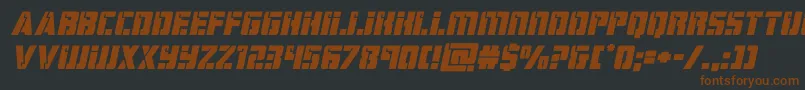 hardscienceexpandital Font – Brown Fonts on Black Background