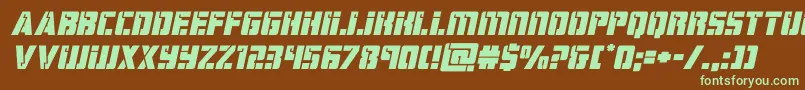 hardscienceexpandital Font – Green Fonts on Brown Background