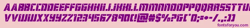 hardscienceexpandital Font – Purple Fonts on Pink Background