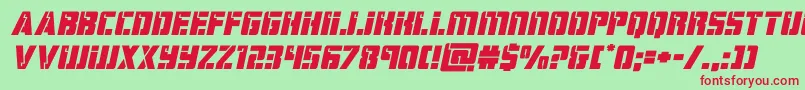 hardscienceexpandital Font – Red Fonts on Green Background