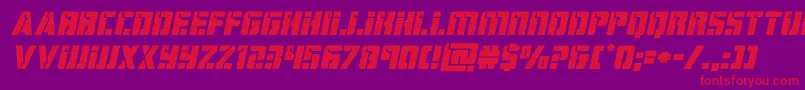 hardscienceexpandital Font – Red Fonts on Purple Background