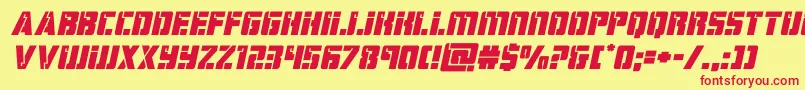 hardscienceexpandital Font – Red Fonts on Yellow Background