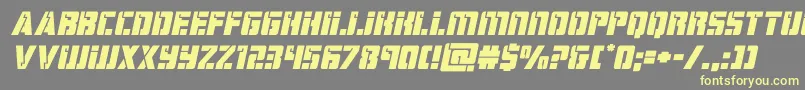 hardscienceexpandital Font – Yellow Fonts on Gray Background