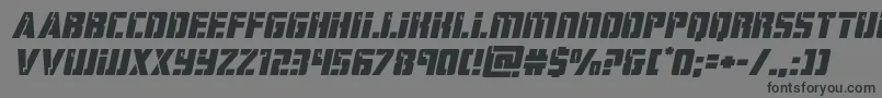 フォントhardscienceexpandital – 黒い文字の灰色の背景