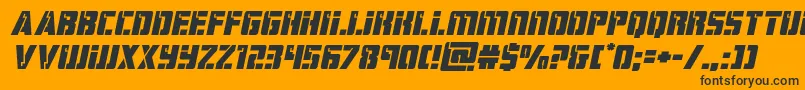 hardscienceexpandital Font – Black Fonts on Orange Background