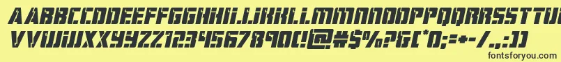 hardscienceexpandital Font – Black Fonts on Yellow Background