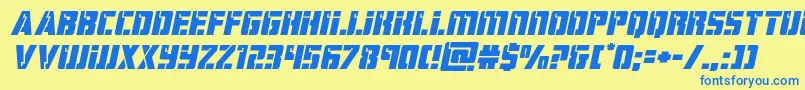hardscienceexpandital Font – Blue Fonts on Yellow Background