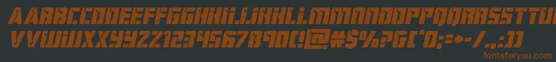 hardscienceexpandital Font – Brown Fonts on Black Background