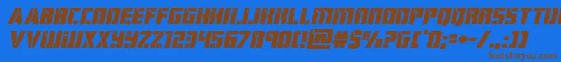 hardscienceexpandital Font – Brown Fonts on Blue Background