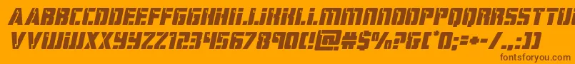 hardscienceexpandital Font – Brown Fonts on Orange Background