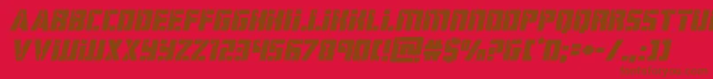 hardscienceexpandital Font – Brown Fonts on Red Background