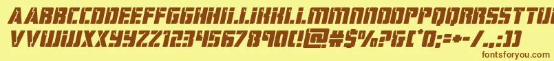 hardscienceexpandital Font – Brown Fonts on Yellow Background