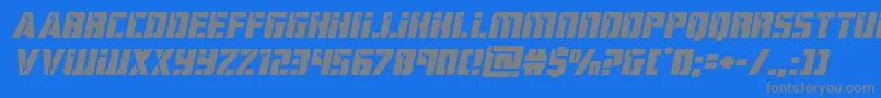 Czcionka hardscienceexpandital – szare czcionki na niebieskim tle