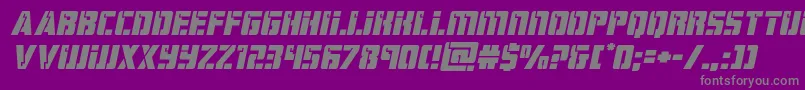 Fonte hardscienceexpandital – fontes cinzas em um fundo violeta