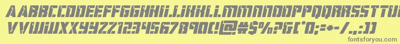 hardscienceexpandital Font – Gray Fonts on Yellow Background