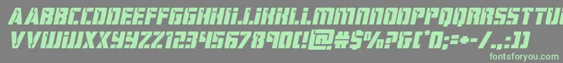 hardscienceexpandital Font – Green Fonts on Gray Background