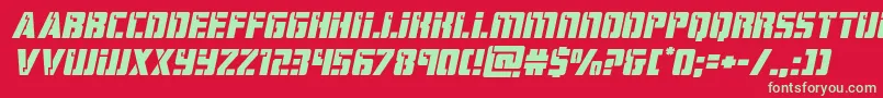 hardscienceexpandital Font – Green Fonts on Red Background