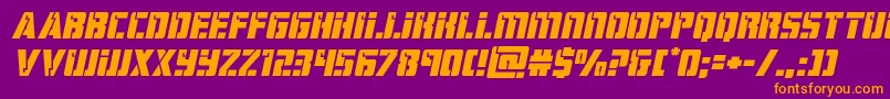 hardscienceexpandital-fontti – oranssit fontit violetilla taustalla