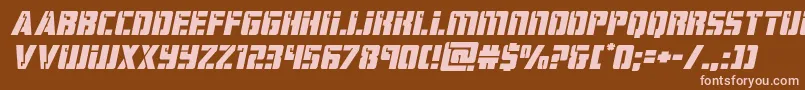 hardscienceexpandital Font – Pink Fonts on Brown Background