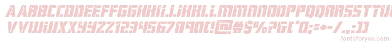 Fonte hardscienceexpandital – fontes rosa em um fundo branco