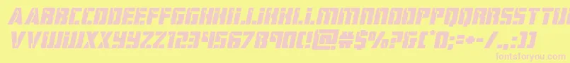 hardscienceexpandital Font – Pink Fonts on Yellow Background