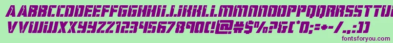 hardscienceexpandital-Schriftart – Violette Schriften auf grünem Hintergrund