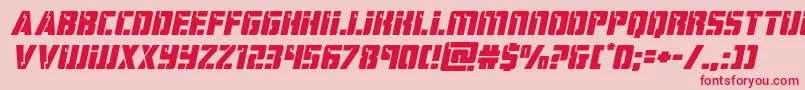 hardscienceexpandital Font – Red Fonts on Pink Background