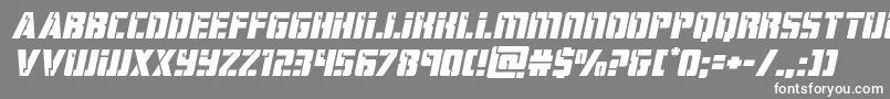 Czcionka hardscienceexpandital – białe czcionki na szarym tle