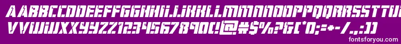 hardscienceexpandital-Schriftart – Weiße Schriften auf violettem Hintergrund