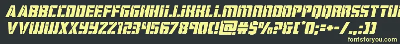 hardscienceexpandital Font – Yellow Fonts on Black Background
