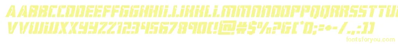 hardscienceexpandital Font – Yellow Fonts on White Background