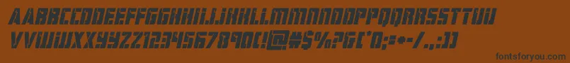 hardscienceital Font – Black Fonts on Brown Background