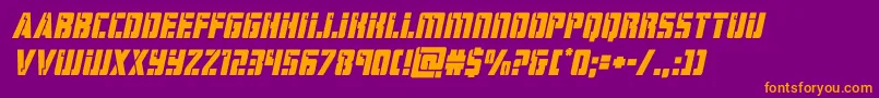 hardscienceital Font – Orange Fonts on Purple Background