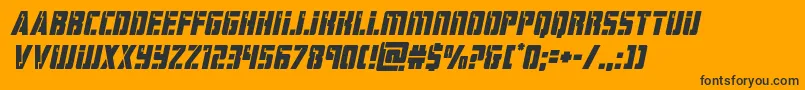 hardscienceital Font – Black Fonts on Orange Background