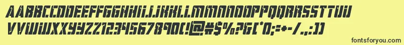 hardscienceital Font – Black Fonts on Yellow Background