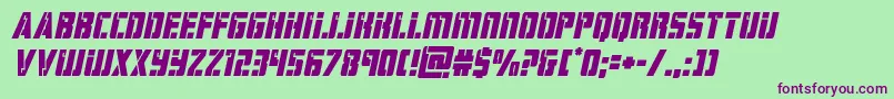 hardscienceital Font – Purple Fonts on Green Background