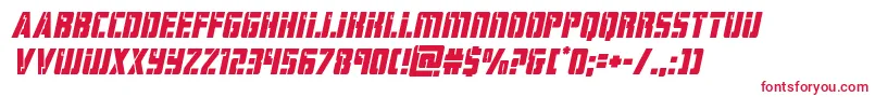 hardscienceital Font – Red Fonts on White Background