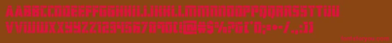 hardsciencelaser-Schriftart – Rote Schriften auf braunem Hintergrund