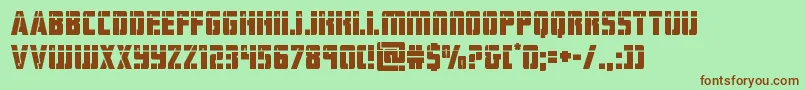 hardsciencelaser Font – Brown Fonts on Green Background