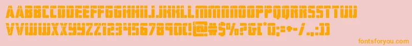 hardsciencelaser Font – Orange Fonts on Pink Background