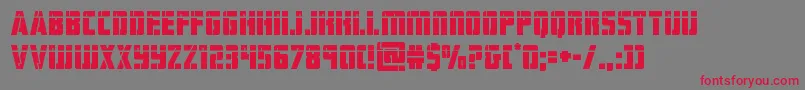 hardsciencelaser Font – Red Fonts on Gray Background